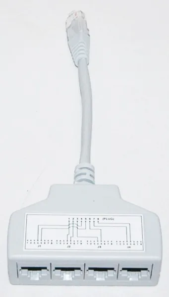 4 Way Voice splitter (1x8P - 4x2P)