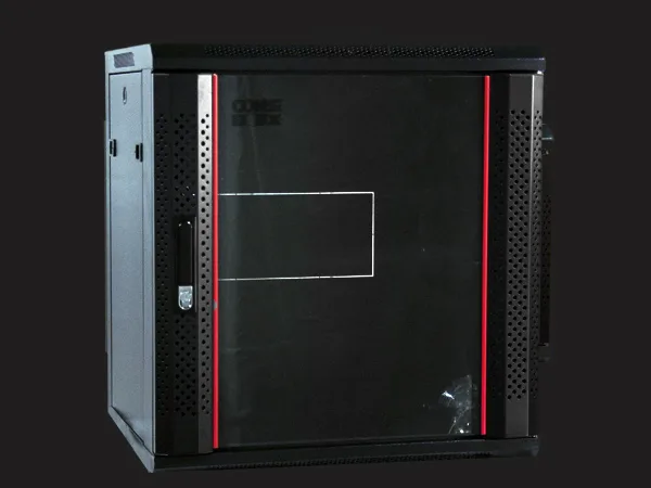 12RU 550 Deep HINGED Data Cabinet Black