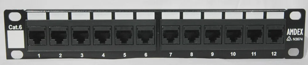 C6 10" SOHO 12 Port Patch Panel
