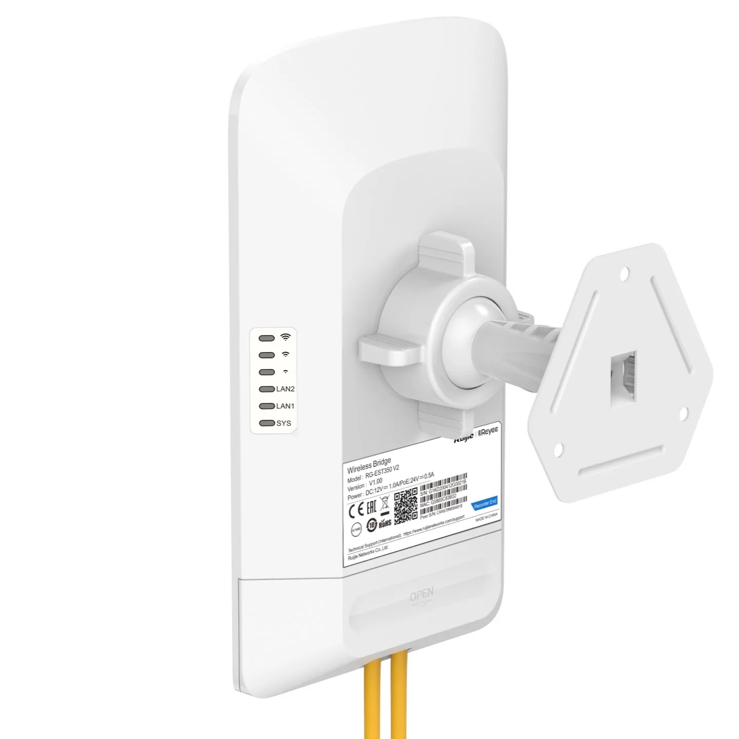RG-EST350 V2, 5GHz Dual-stream 802.11ac 5KM Wireless Bridge - Image 4